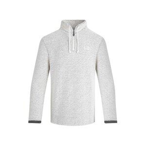 Weird Fish Cruiser 1/4 Zip‎ Eco Macaroni Fabric in Ecru - Size XL
